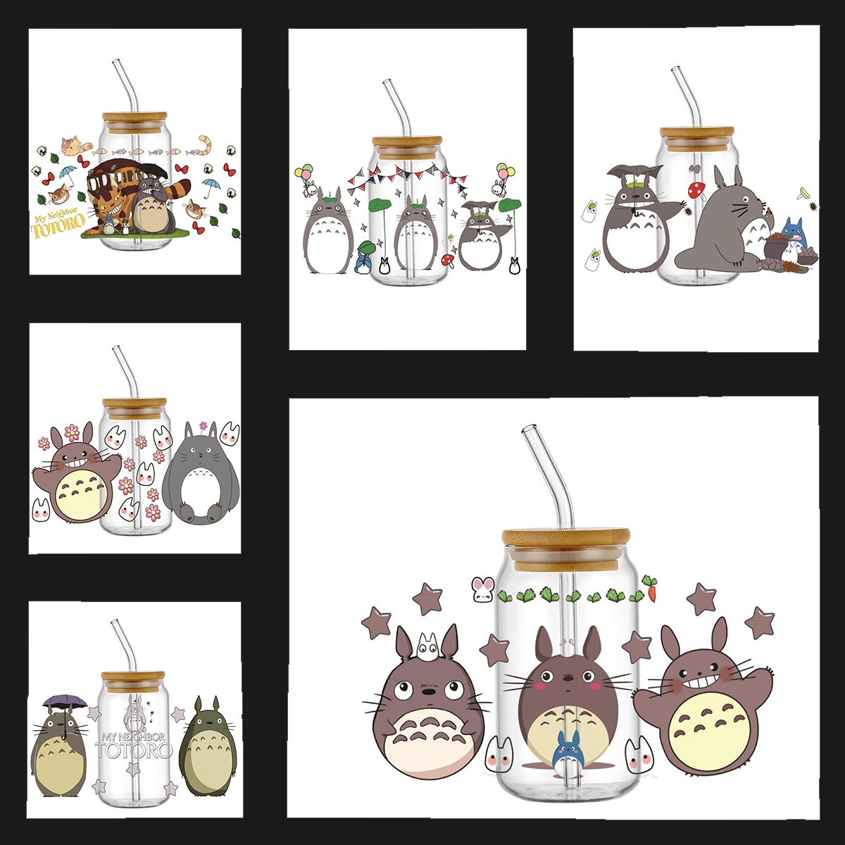Home Decor Sticker - Stiker Transfer Cangkir Karakter Anime Jepang