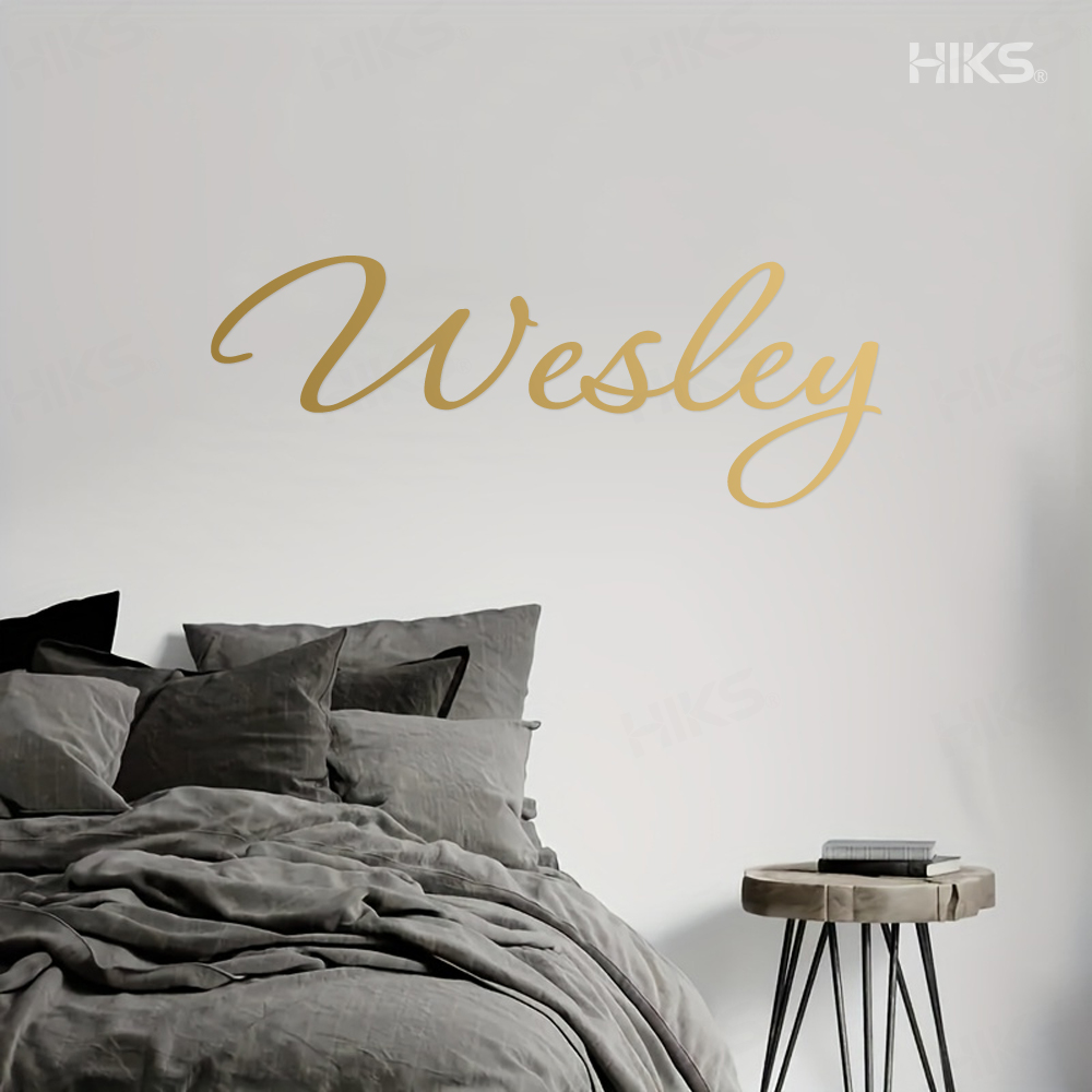 Home Decor Sticker - 1 buah stiker dinding nama kustom,