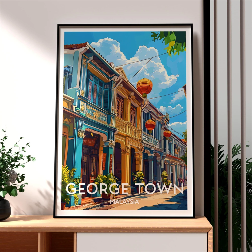 Home Decor Malaysia - Poster Perjalanan Penang Malaysia Seni Dinding