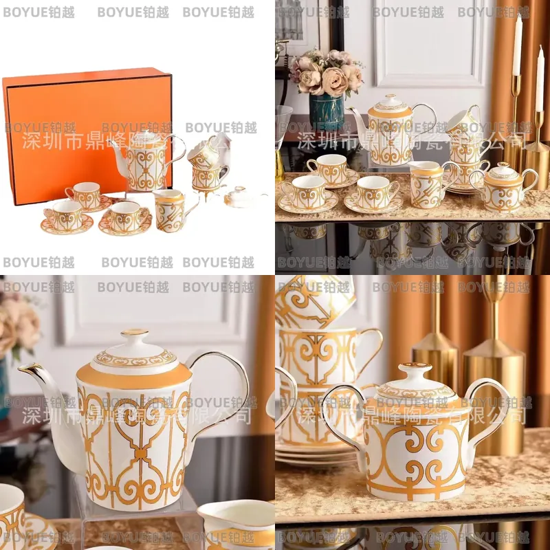 Home Decor Yellow - Set Cangkir dan Piring Kopi Keramik