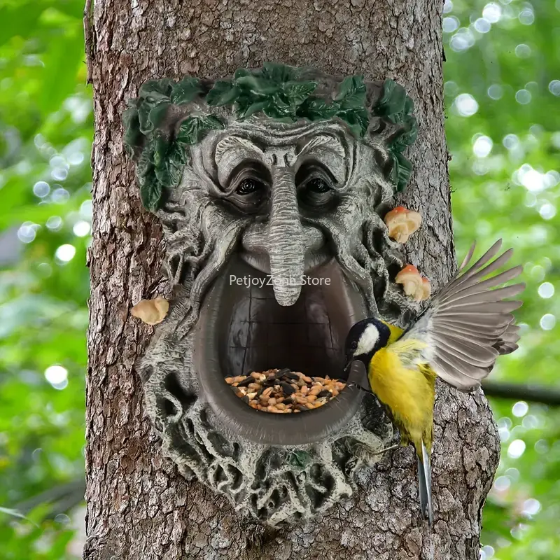 Home Decor Statue - Tempat Makan Burung Liar Bentuk Wajah