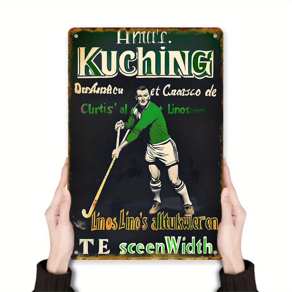 Home Decor Kuching - Papan Seni Dinding Logam Vintage -