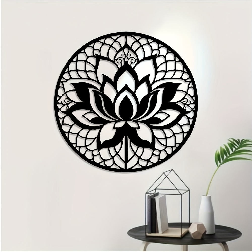 Home Decor Wall Panels - Lumiho Seni Dinding Logam Bunga Teratai