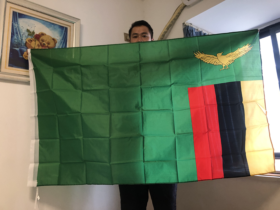 Home Decor Zambia - (SKY FLAG) Bendera Zambia 90x150cm 3X5ft