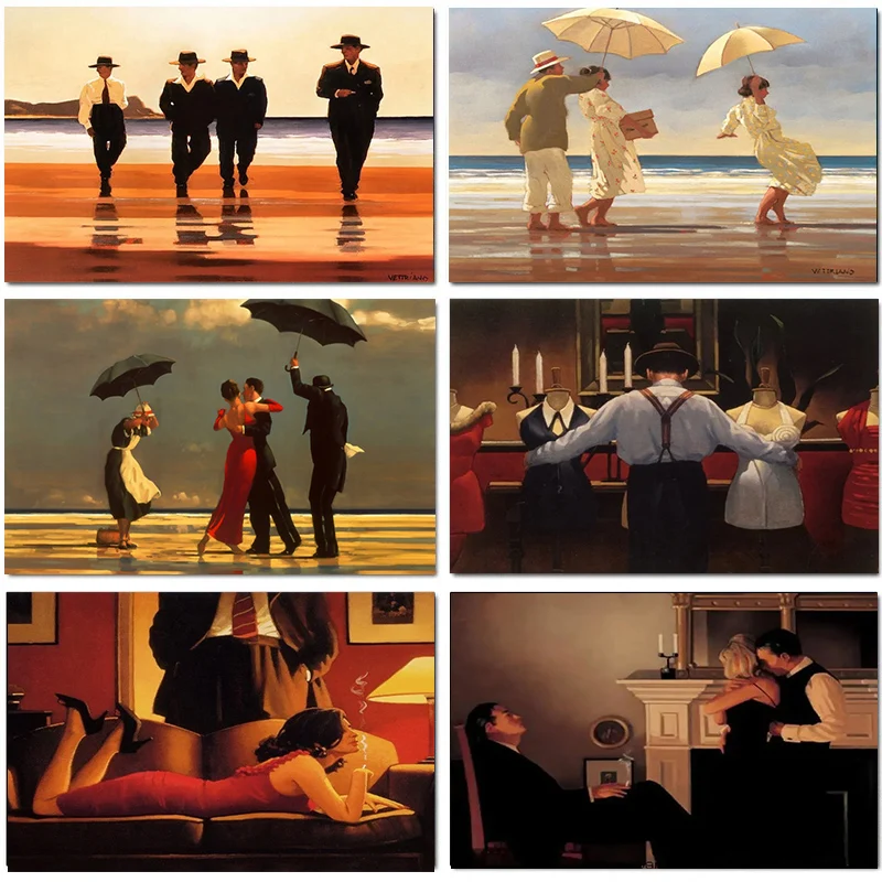 Abstract Oil Painting - Seniman Skotlandia Jack Vettriano Karya Seni