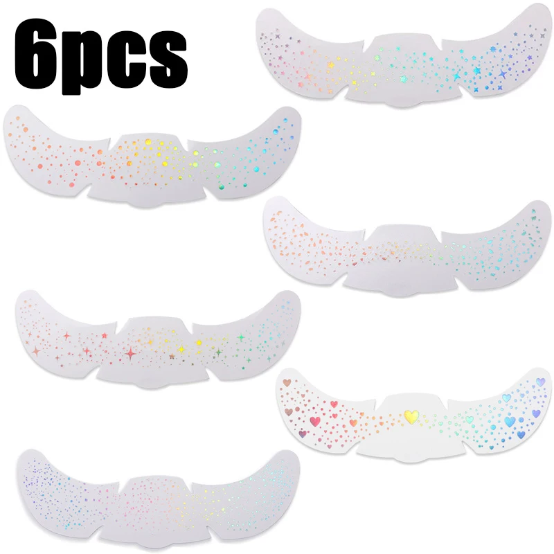 Home Decor Sticker - Christmas Stocking Stuffers 6pcs Stiker Glitter
