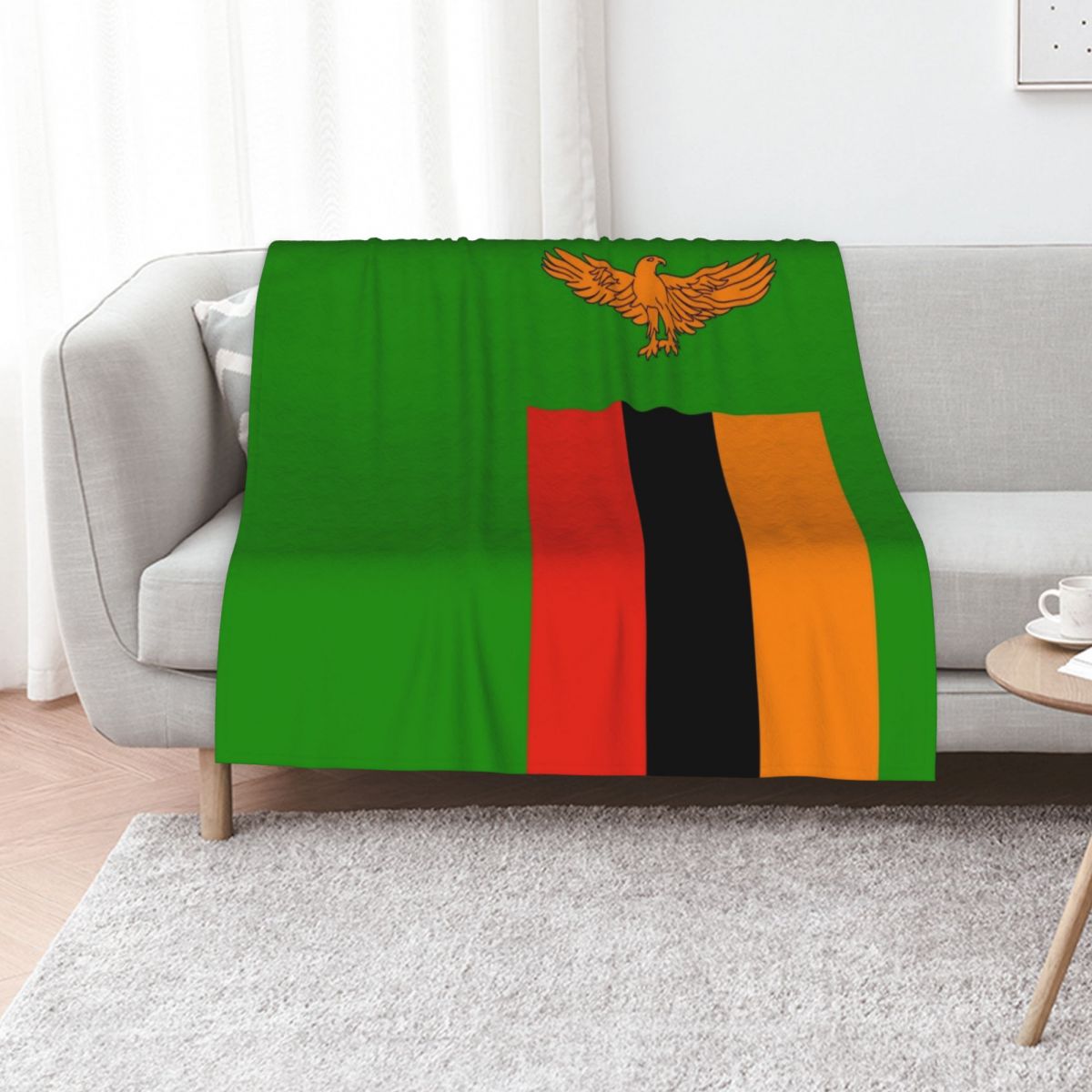 Home Decor Zambia - Selimut Bermotif Bendera Zambia, Selimut Hangat