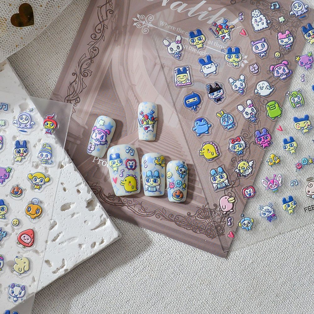 Home Decor Sticker - Stiker Seni Kuku 3D Motif Kartun