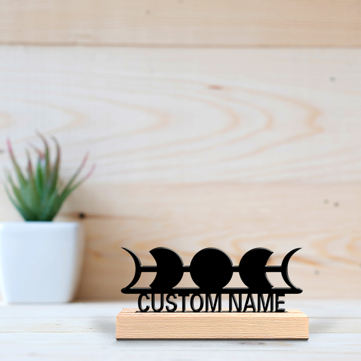 Home Decor Statue - 1 buah Patung Logam Fase Bulan