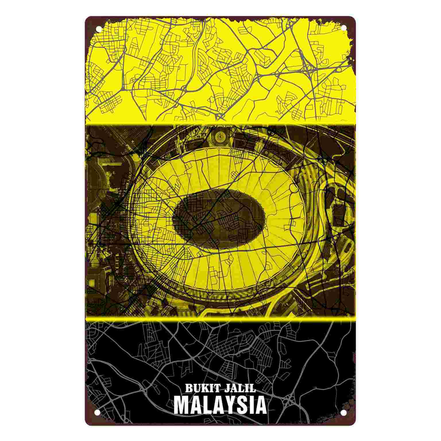 Home Decor Malaysia - 2D FLAT 1pc Peta Kota Malaysia