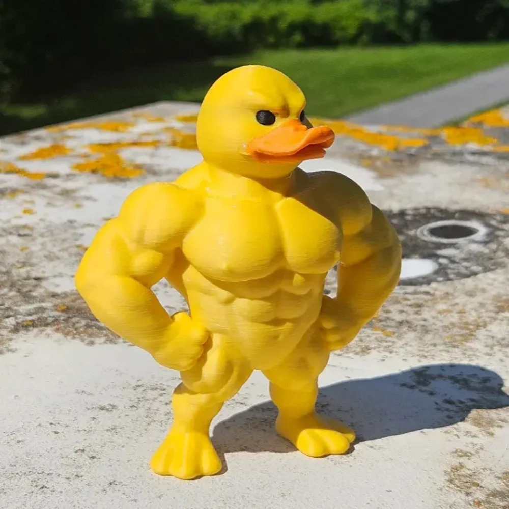 Home Decor Duck - Patung Bebek Berotot - Dekorasi Meja