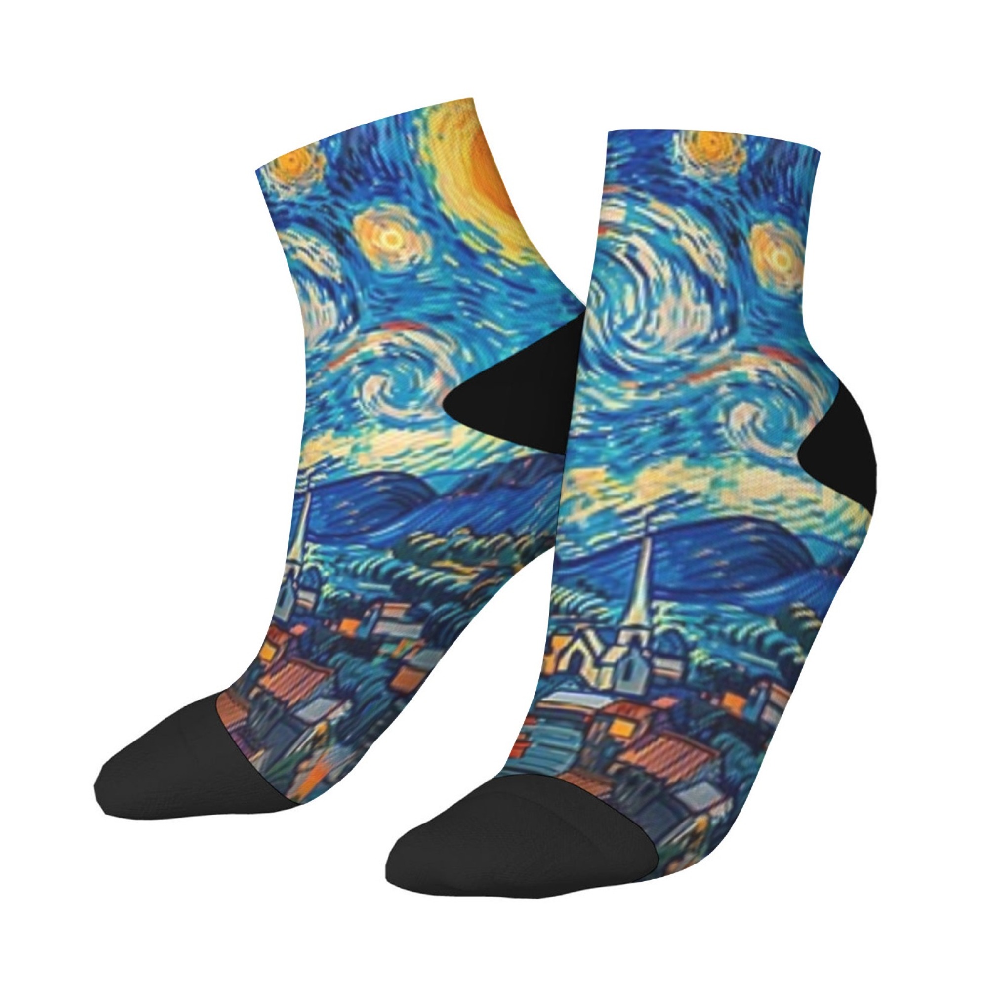 Abstract Oil Painting - 1 Pasang Kaus Kaki Seni Abstrak