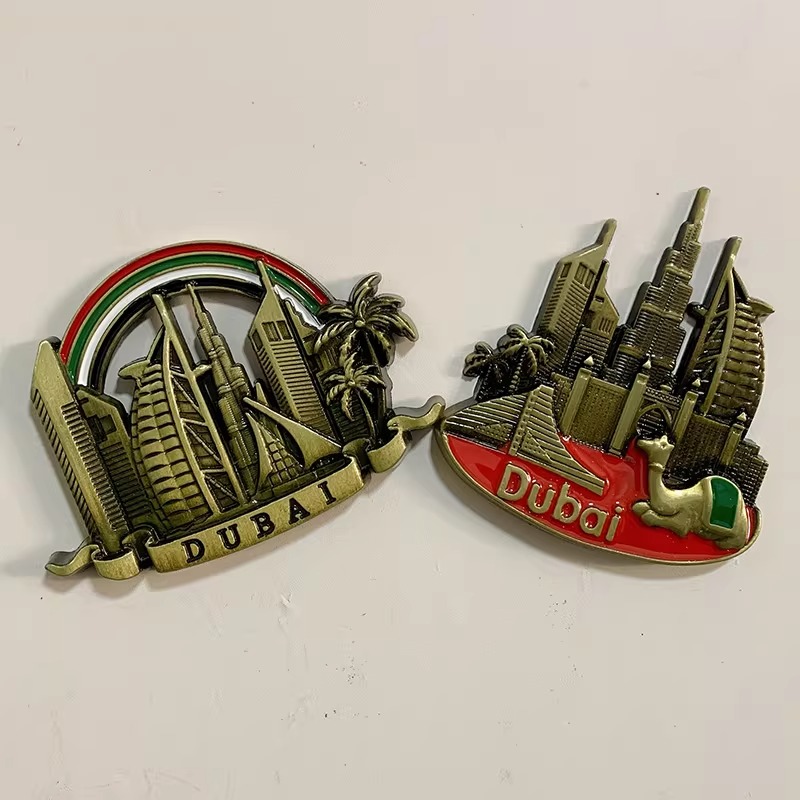 Home Decor Dubai - Magnet Kulkas 3D Dubai, Ornamen Logam,