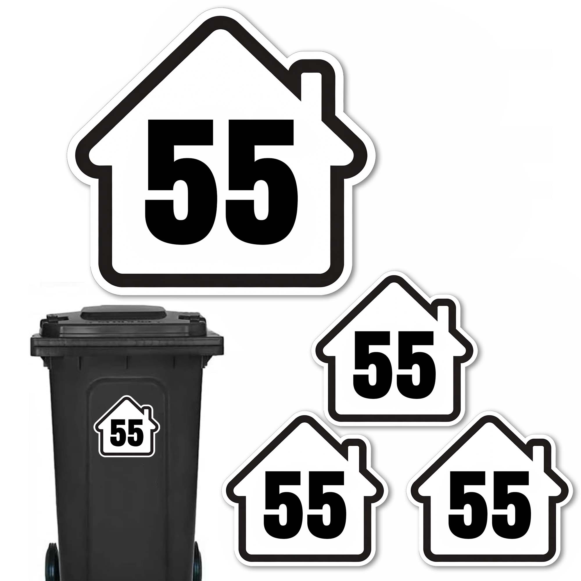 Home Decor Sticker - Stiker Tempat Sampah DIY Pola Rumah