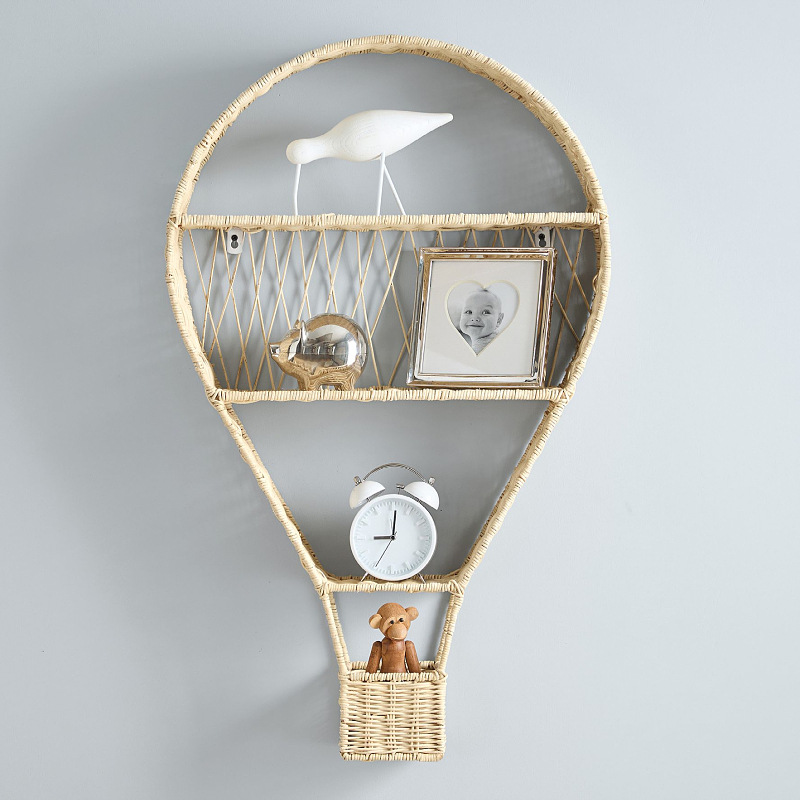 Woven Wall Basket - Keranjang Penyimpanan Rotan Anyaman Nordik untuk