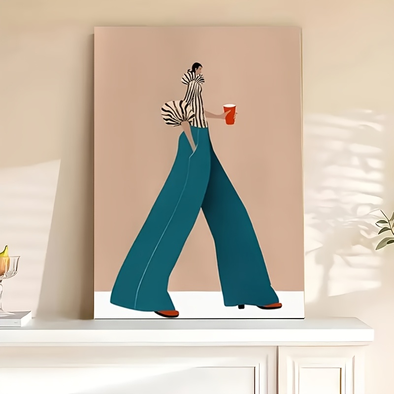 Home Decor Niche - Poster Wanita Celana Biru Modis Cetakan