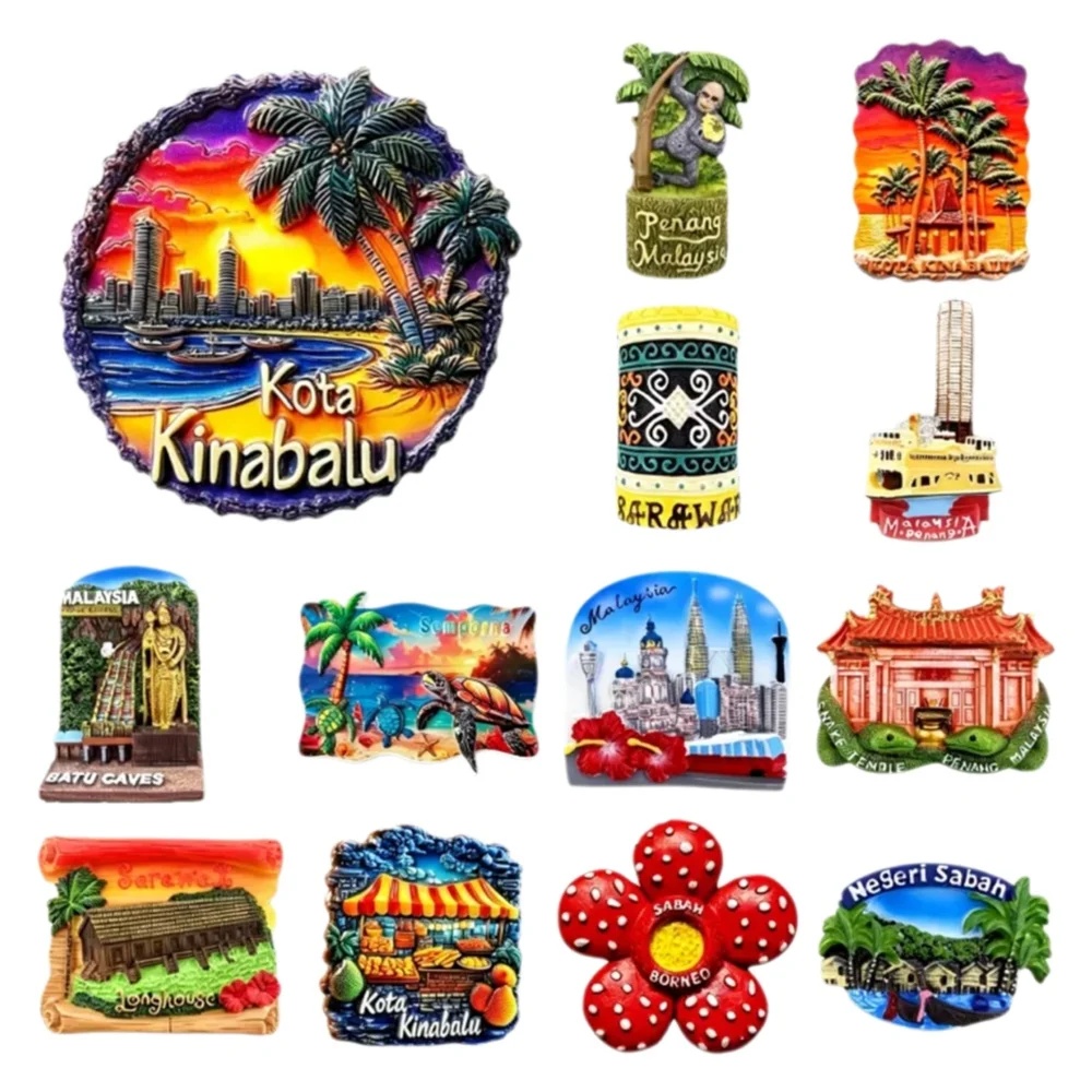 Home Decor Malaysia - Magnet Kulkas 3D Malaysia, Suvenir Perjalanan