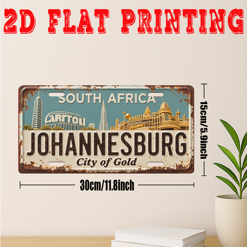 Papan Tanda Logam Kota Emas Jo - Home Decor Johannesburg ulasan dan harga