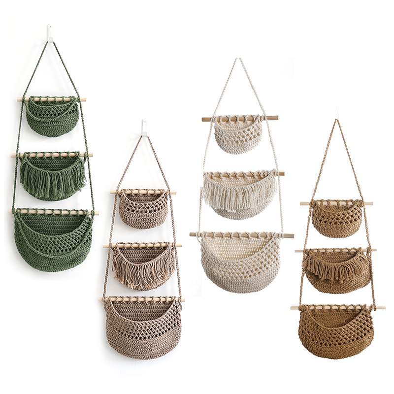 Rak Penyimpanan 3 Tingkat dari - Woven Wall Basket ulasan dan harga