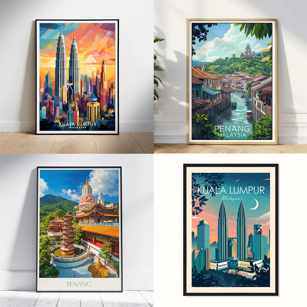 Poster Perjalanan Penang Malay - Home Decor Malaysia ulasan dan harga