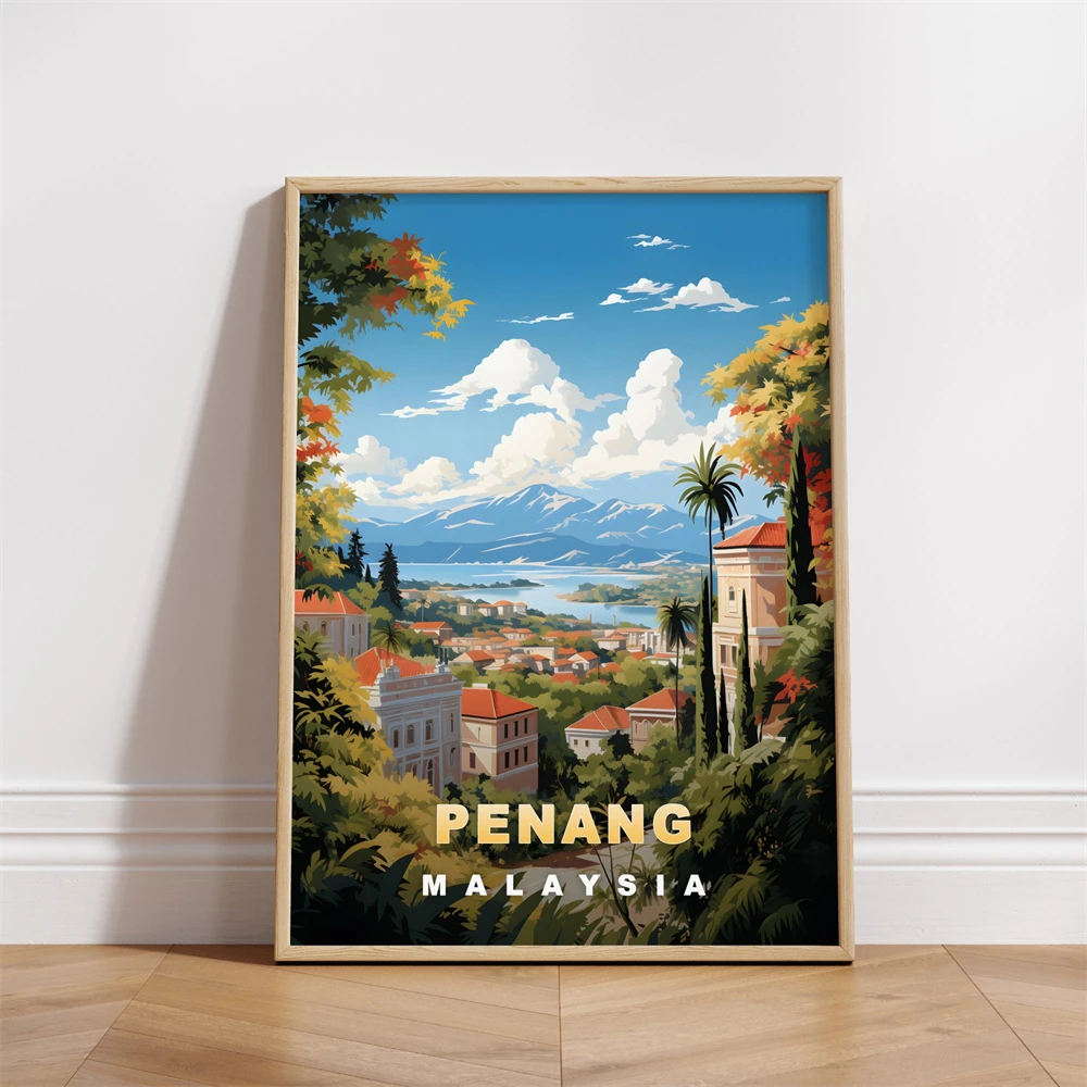 Poster Perjalanan Penang Malay - Home Decor Malaysia ulasan dan harga