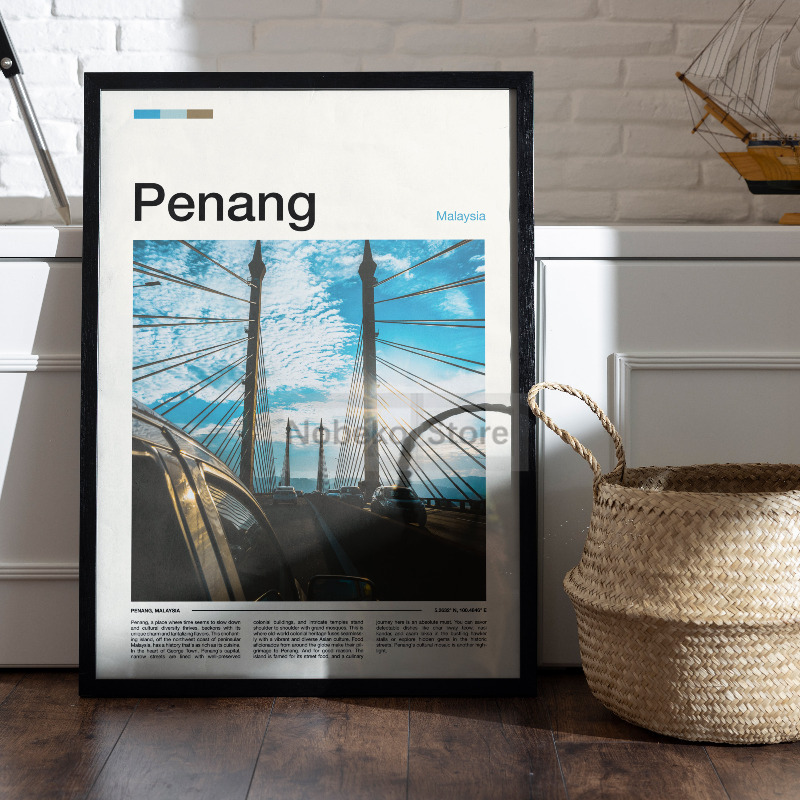 Poster perjalanan Asia Malaysi - Home Decor Kuching ulasan dan harga