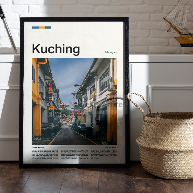 Poster perjalanan Asia Malaysi - Home Decor Kuching ulasan dan harga
