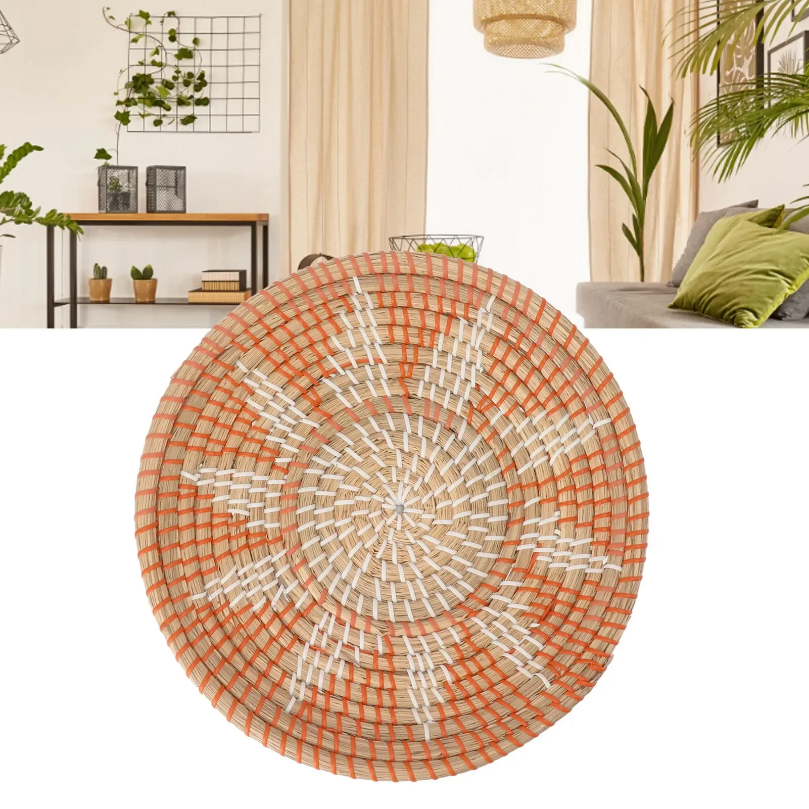Ornamen Dinding Rumput Bundar  - Woven Wall Basket ulasan dan harga