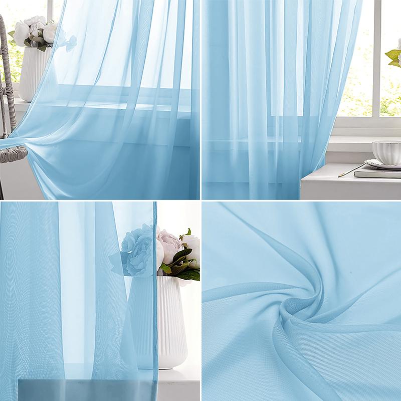 Tirai Jendela Voile Tipis Warn - Home Decor Wall Panels ulasan dan harga