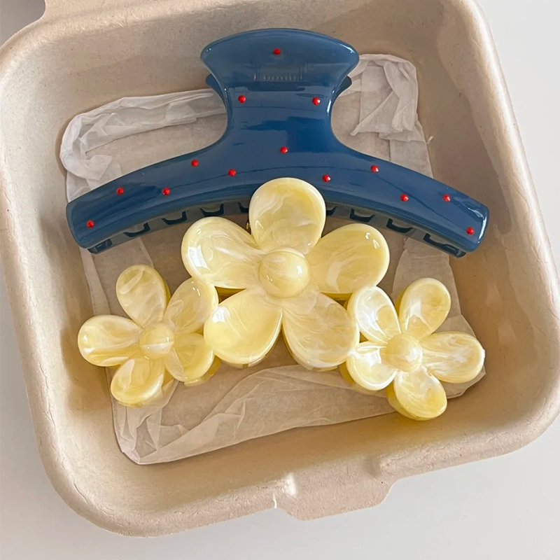 Jepit rambut polkadot lembut a - Home Decor Yellow ulasan dan harga