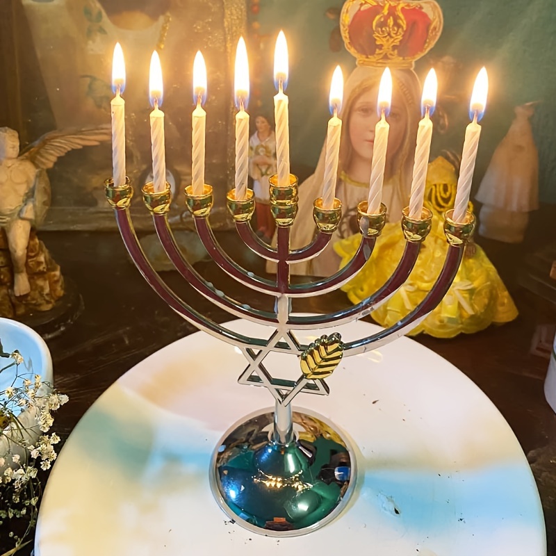 Tempat Lilin Hanukkah Menorah  - Home Decor Gift ulasan dan harga