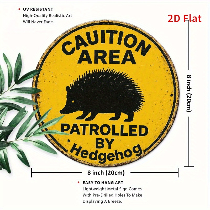 Tanda Logam Area Patroli Landa - Home Decor Yellow ulasan dan harga