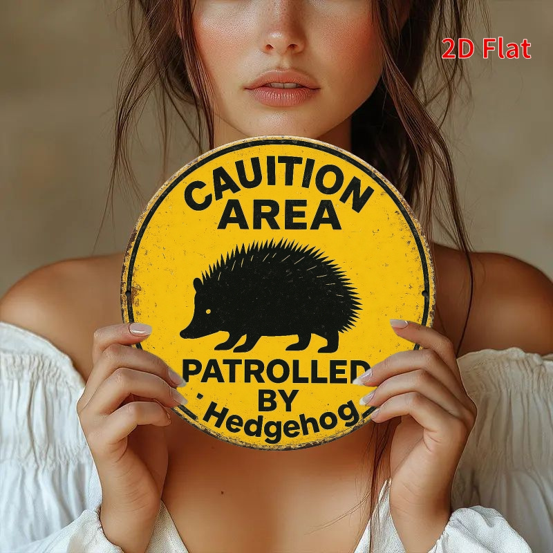 Tanda Logam Area Patroli Landa - Home Decor Yellow ulasan dan harga