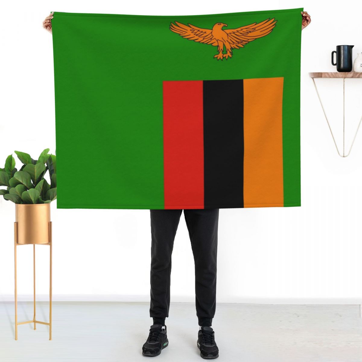 Selimut Bermotif Bendera Zambi - Home Decor Zambia ulasan dan harga