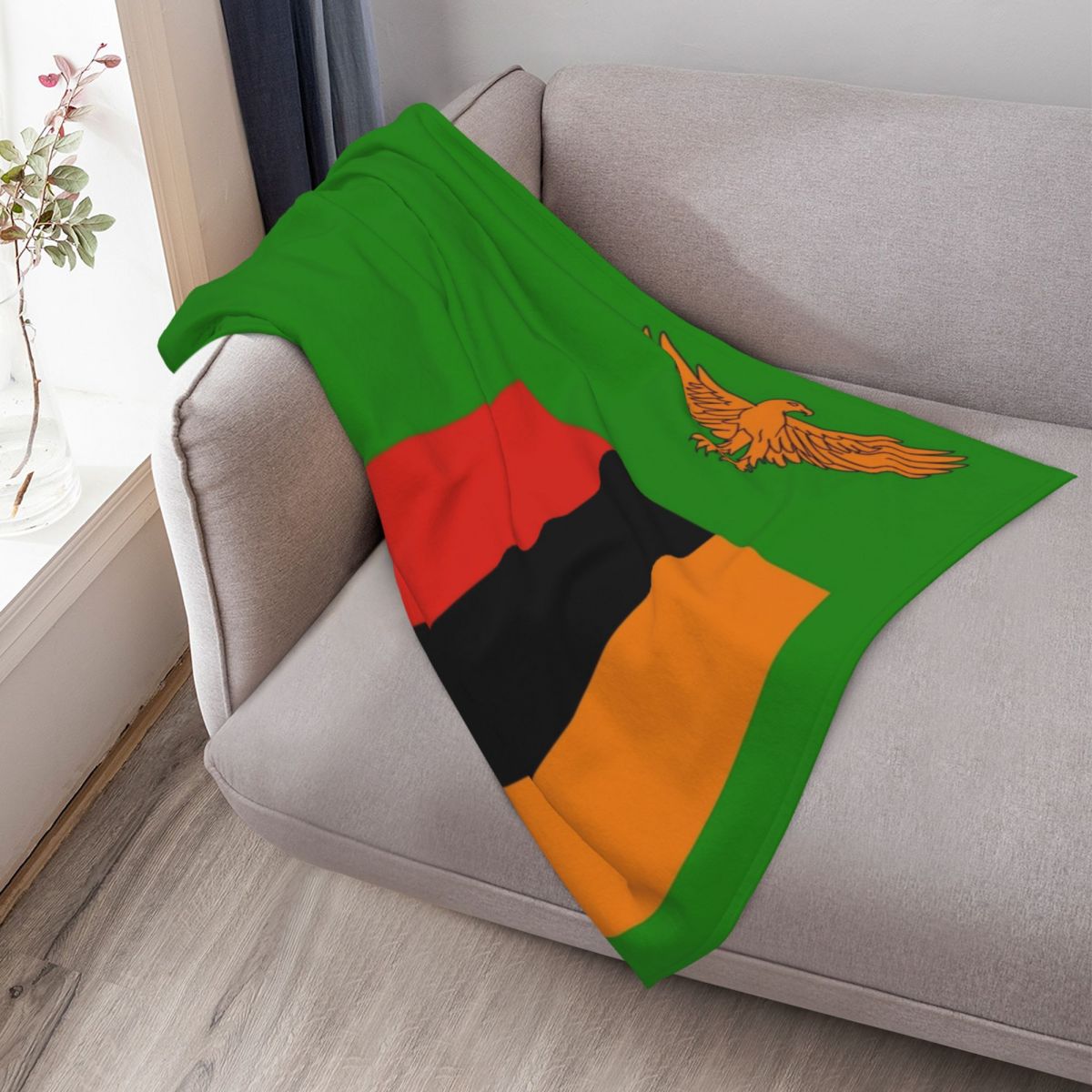 Selimut Bermotif Bendera Zambi - Home Decor Zambia ulasan dan harga