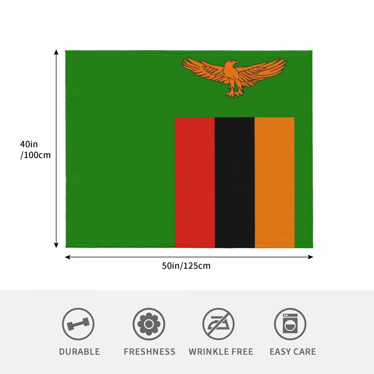 Selimut Bermotif Bendera Zambi - Home Decor Zambia ulasan dan harga