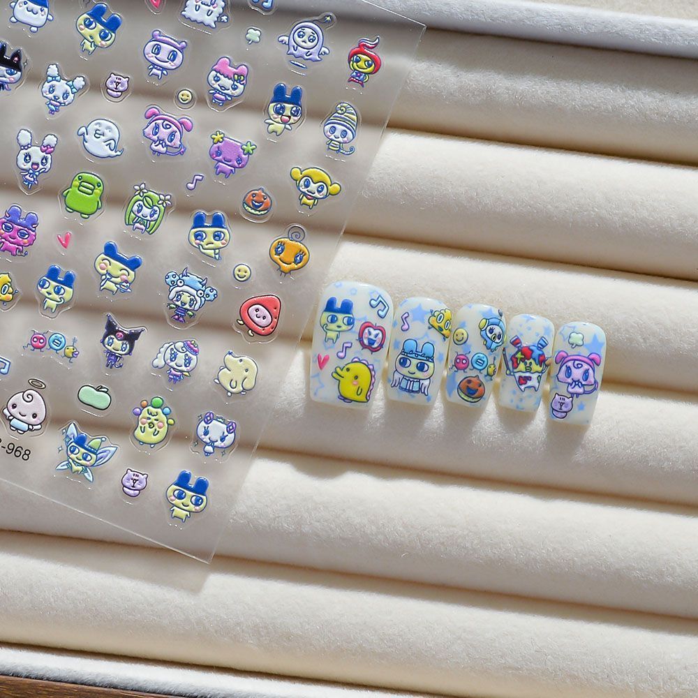 Stiker Seni Kuku 3D Motif Kart - Home Decor Sticker ulasan dan harga