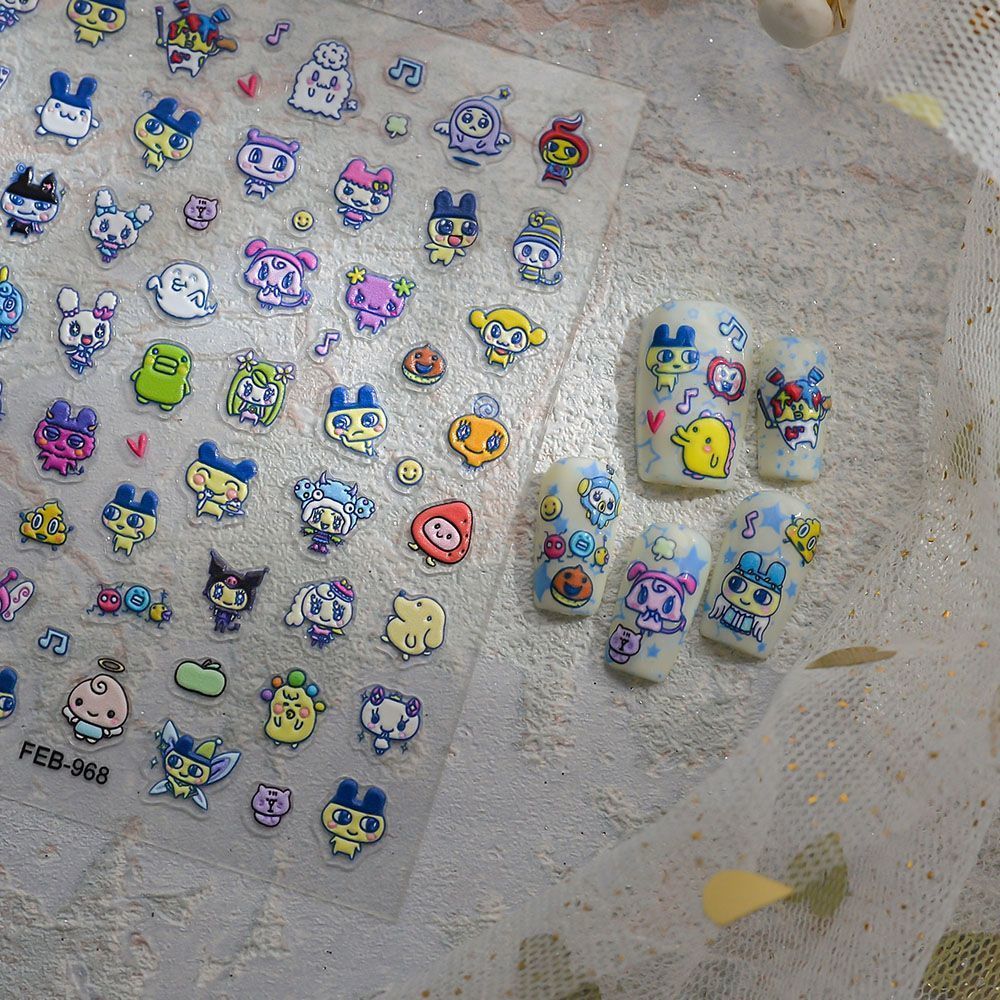 Stiker Seni Kuku 3D Motif Kart - Home Decor Sticker ulasan dan harga