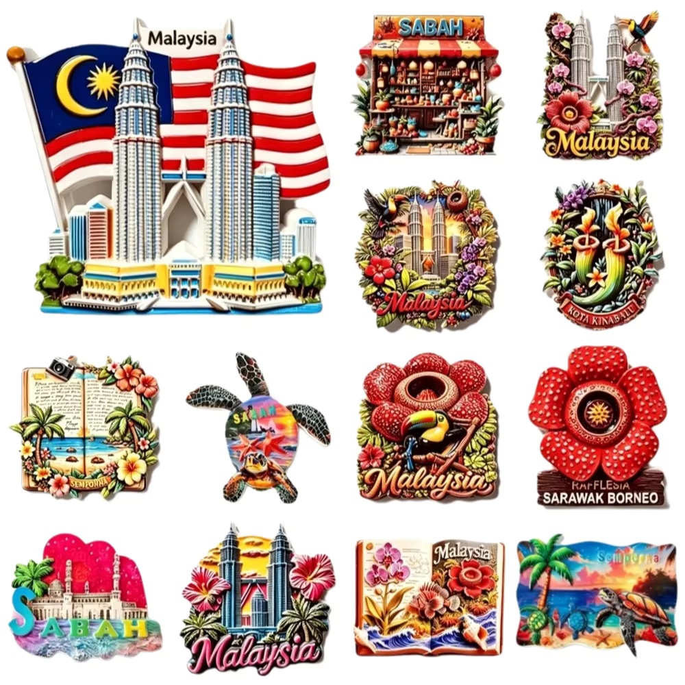 Suvenir Turis Malaysia Magnet  - Home Decor Malaysia ulasan dan harga