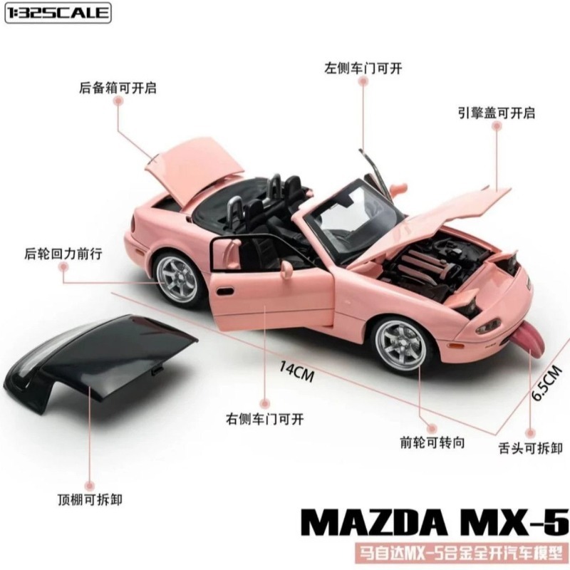 Model Diecast Alloy Mazda MX-5 - Home Decor Gift ulasan dan harga