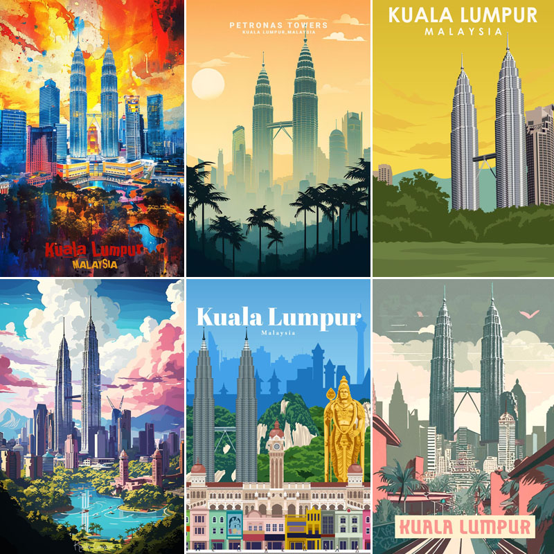 Poster Tempat Wisata Perjalana - Home Decor Malaysia ulasan dan harga
