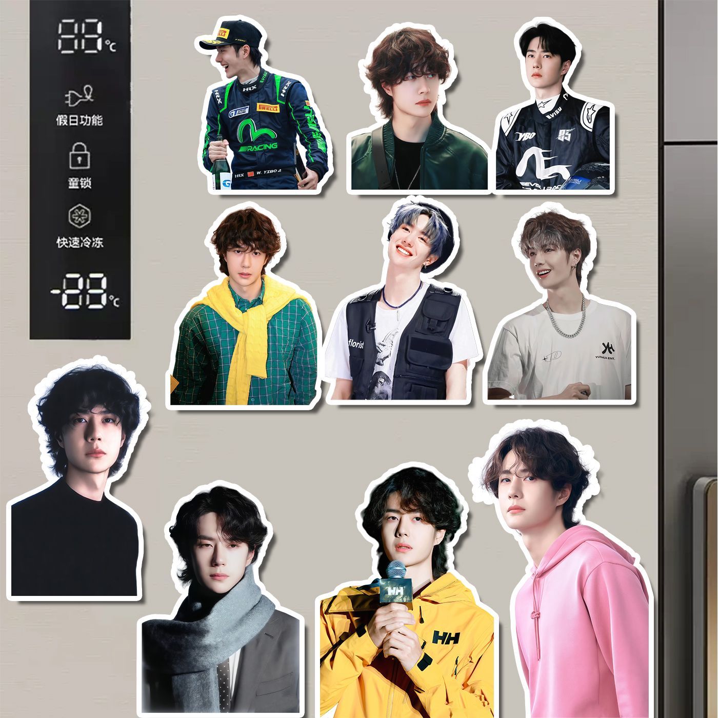 Stiker kulkas Wang Yibo, magne - Home Decor Sticker ulasan dan harga