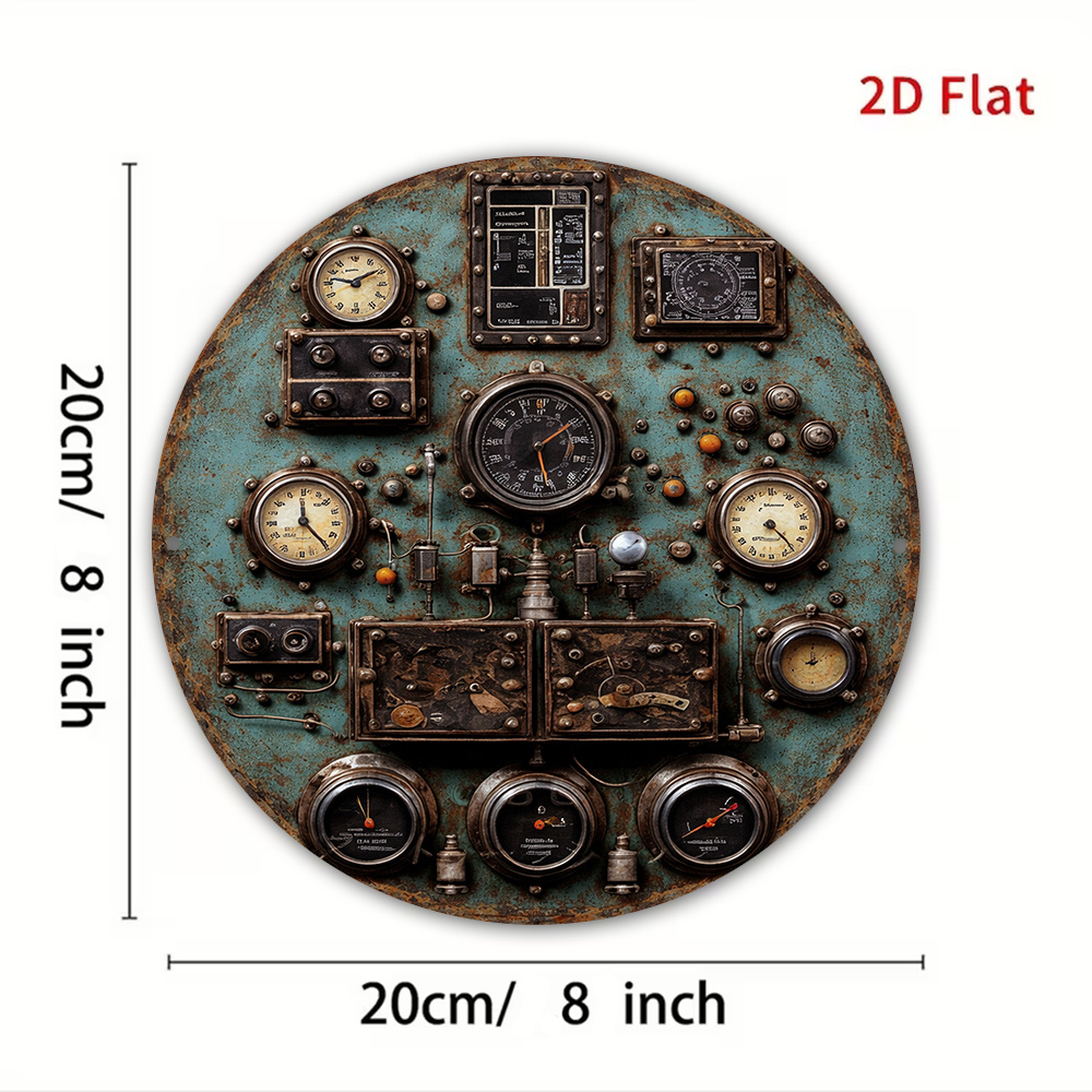 Papan Aluminium Bulat Retro 2D - Home Decor Wall Panels ulasan dan harga