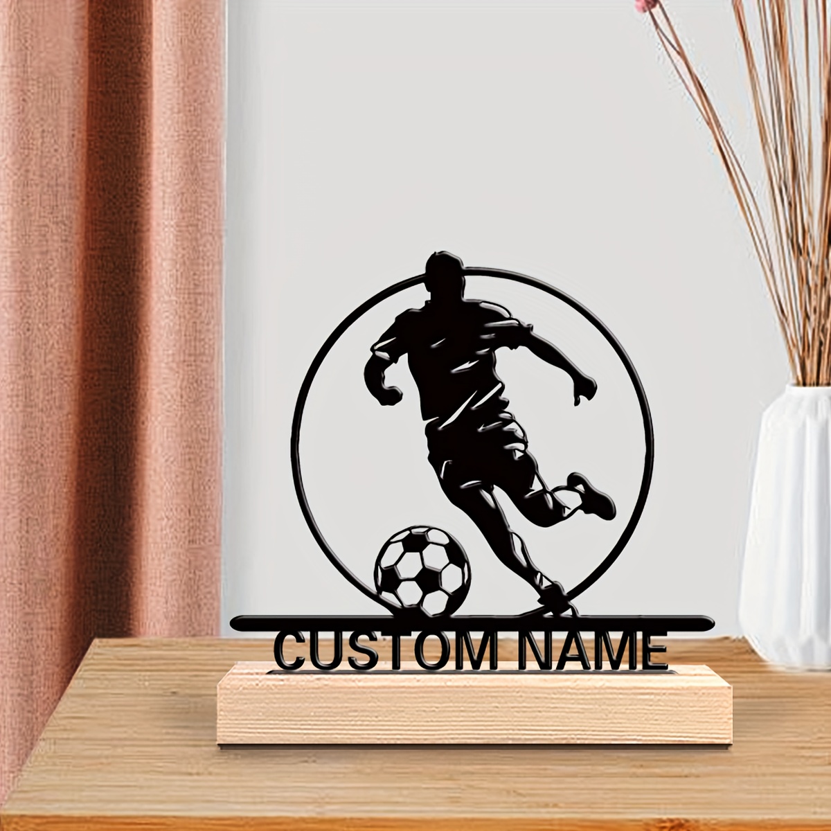 Patung Logam Pemain Sepak Bola - Home Decor Statue ulasan dan harga