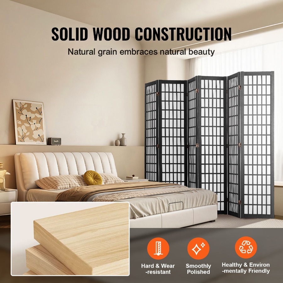 6 Panel Pembatas Ruangan Lipat - Home Decor Wall Panels ulasan dan harga