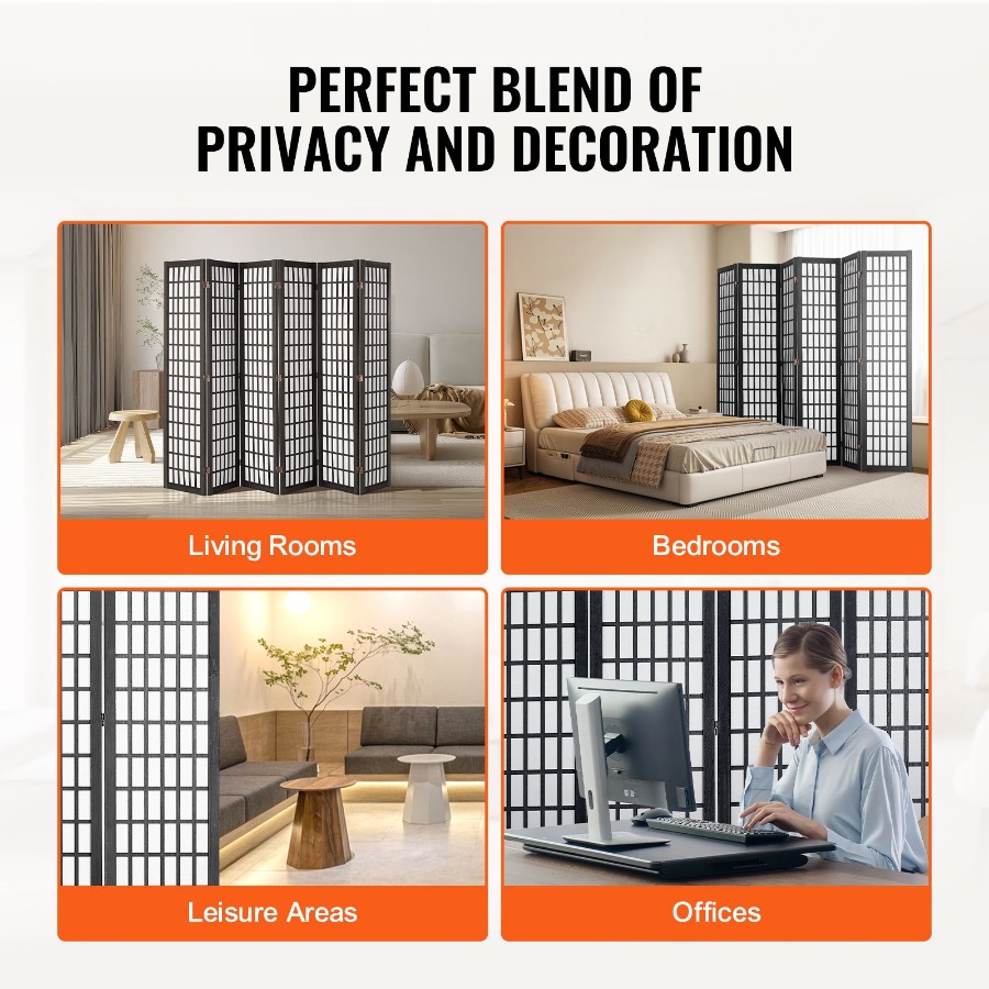 6 Panel Pembatas Ruangan Lipat - Home Decor Wall Panels ulasan dan harga