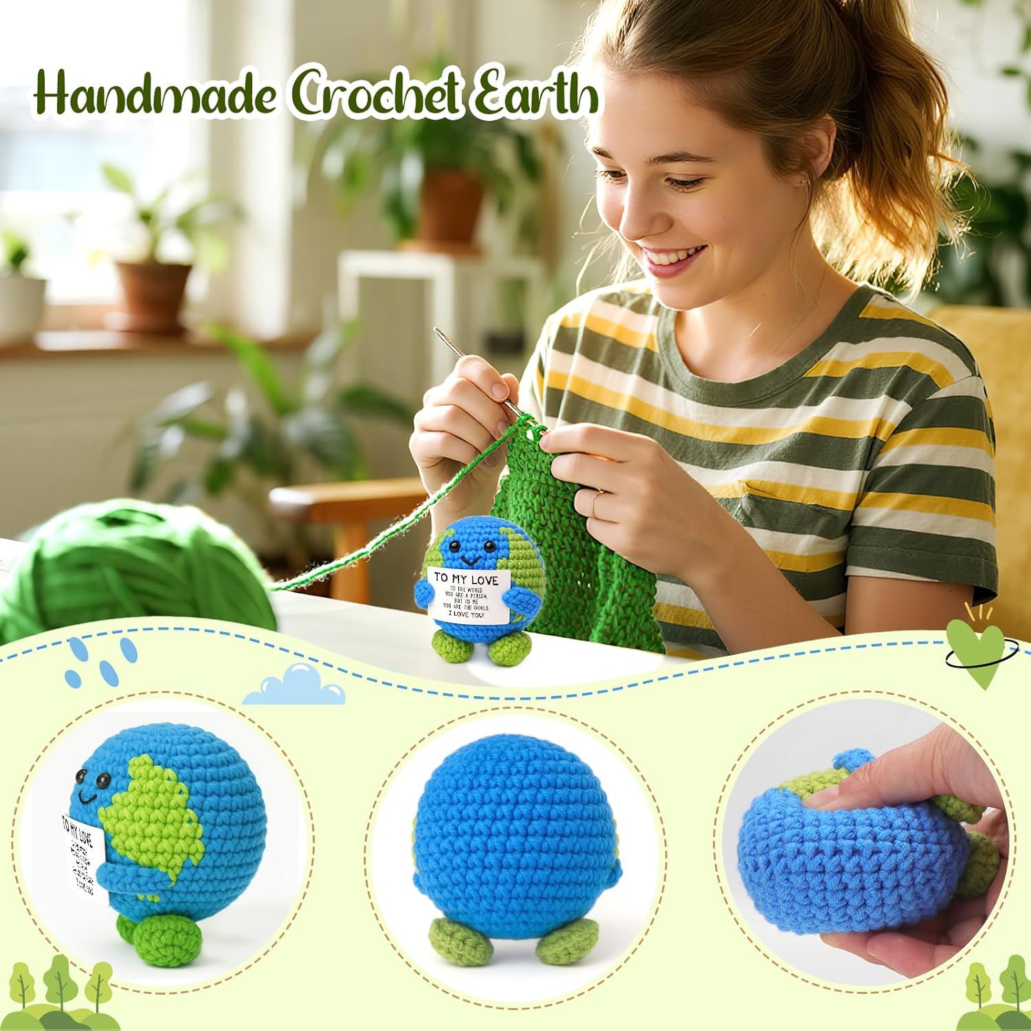 Boneka Rajut Energi Positif, B - Home Decor Duck ulasan dan harga