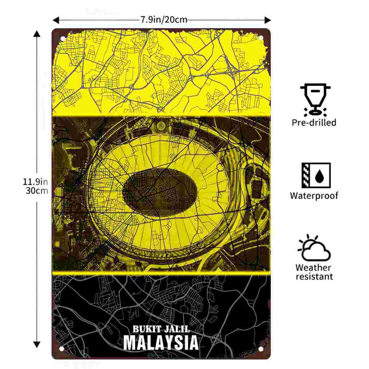 2D FLAT 1pc Peta Kota Malaysia - Home Decor Malaysia ulasan dan harga