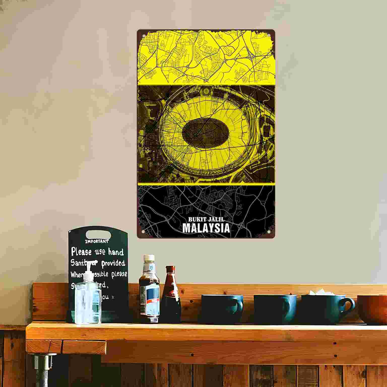 2D FLAT 1pc Peta Kota Malaysia - Home Decor Malaysia ulasan dan harga