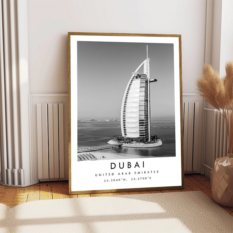 Poster Kota Perjalanan Hitam P - Home Decor Dubai ulasan dan harga